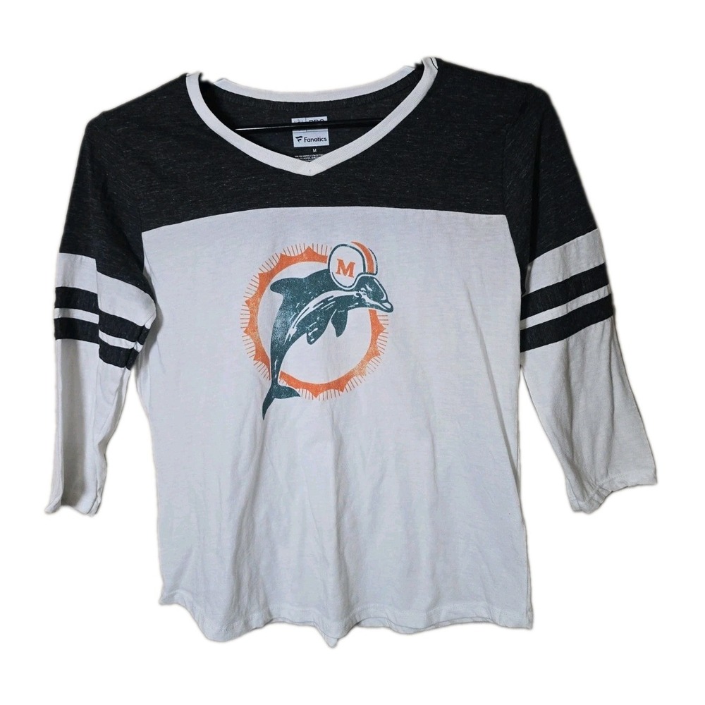 Miami Dolphins NWT Women's Fanatics Shirt Size Medium NFL Pro Line Football t70